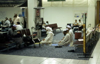 Muslims at Heathrow Airport