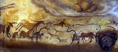 Hall of the Bulls. Lascaux Cave Painting