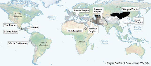 Major States & Empires in 100 CE